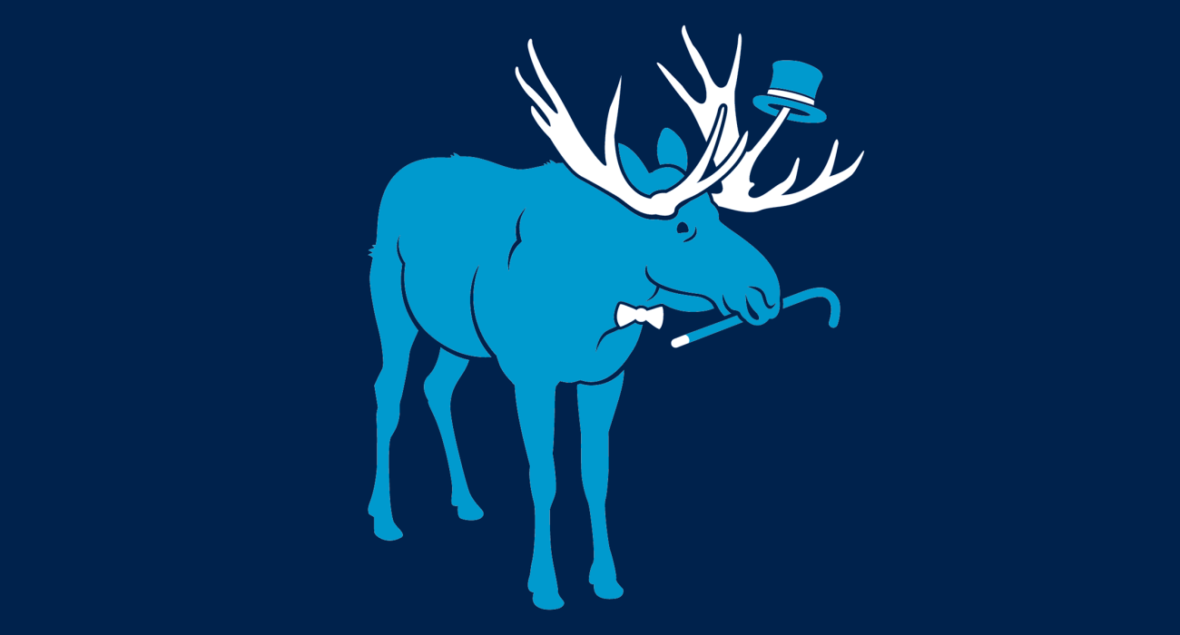 A fancy pants moose, dressed to the nines and ready for a night out on the town